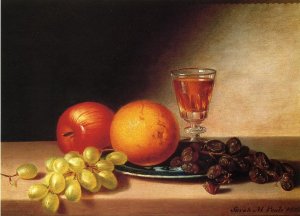 Fruits and Wine by Sarah Miriam Peale Oil Painting