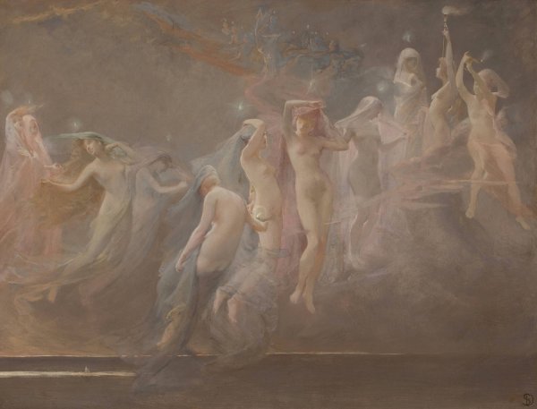 The Morning Stars  by Sarah Paxton Ball Dodson - Hand-Painted Oil Painting Reproduction