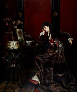 The Pleasures Of Art by Sarah Sophia Beale Oil Painting