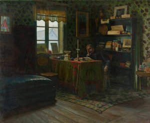 Man in the studio by Sariusz Henryk Bielski Oil Painting