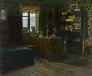 Man in the studio by Sariusz Henryk Bielski Oil Painting