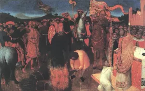 Death of the Heretic on the Bonfire painting by Sassetta