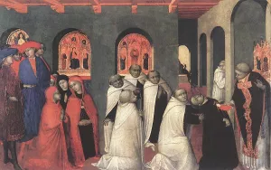 Miracle of the Eucharist painting by Sassetta