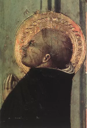 St Thomas Inspired by the Dove of the Holy Ghost Detail painting by Sassetta