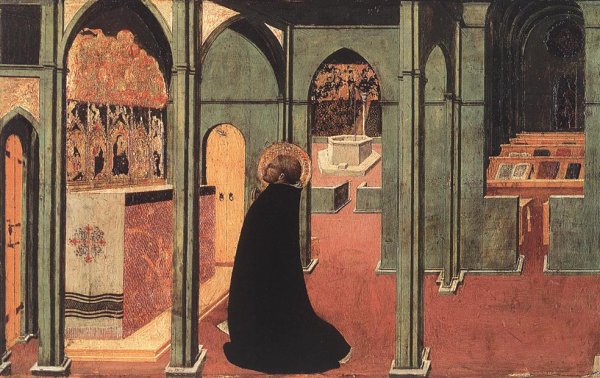 Main Product Photo of St Thomas Inspired by the Dove of the Holy Ghost Painting by Sassetta
