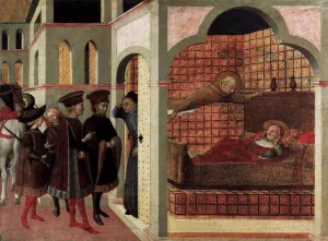 The Blessed Raniero of Borgo San Sepolcro Appearing to a Cardinal in a Dream Oil painting by Sassetta