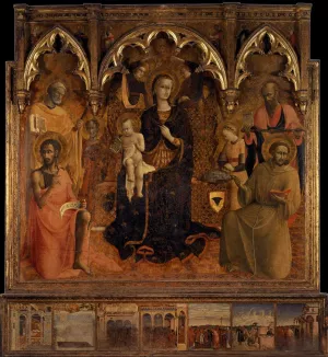 The Virgin and Child with Saints painting by Sassetta
