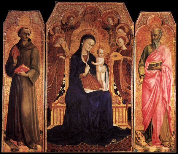 Main Product Photo of Virgin and Child with Saints Painting by Sassetta
