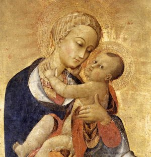 Virgin with Child and Four Saints Detail by Sassetta Oil Painting