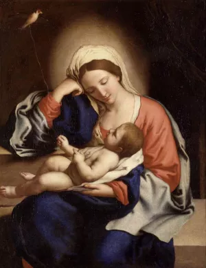Madonna with the Christ Child by Sassoferrato Oil Painting