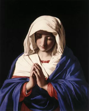 The Virgin in Prayer by Sassoferrato Oil Painting