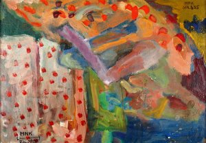 Composition with a Nude by Sasza Blonder Oil Painting