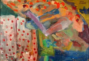 Composition with a Nude by Sasza Blonder Oil Painting