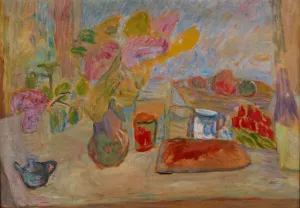 Still Life with Bread by Sasza Blonder Oil Painting
