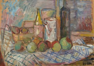 Still Life with Fruit by Sasza Blonder Oil Painting