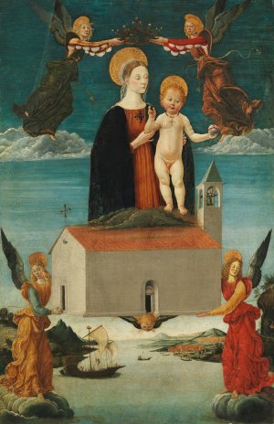 The Translation of the Holy House of Loreto by Saturnino Gatti Oil Painting