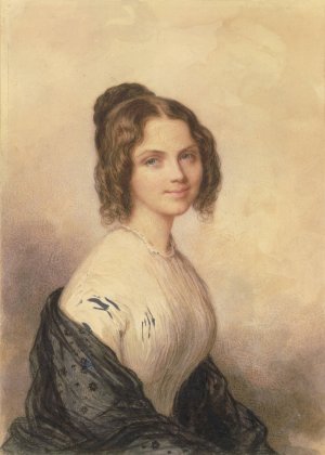 Anne Charlotte Lynch by Savinien Edme Dubourjal Oil Painting