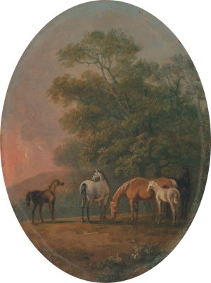 Mares and Foals by Sawrey Gilpin Oil Painting