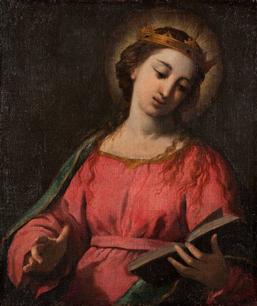 Female Saint by Scarsellino - Hand-Painted Oil Painting Reproduction