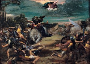 The Fall of Saint Paul by Scarsellino Oil Painting