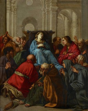 Death of the Virgin by School Of Carlo Saraceni Oil Painting