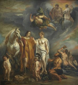 Aeneas Aided by the Gods by School Of Jacob Jordaens Oil Painting