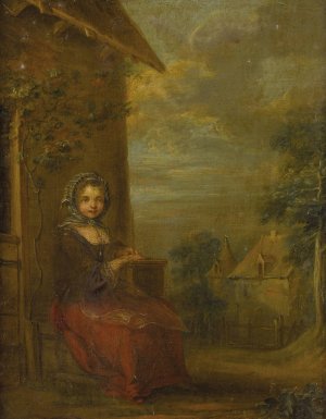The Young Farm Girl by School Of Jean Baptiste Charpentier Oil Painting