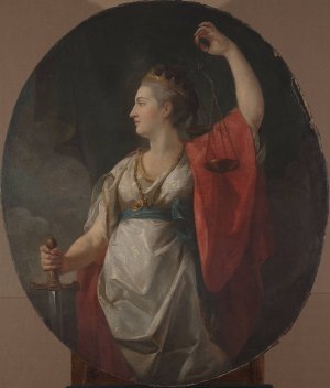 Allegory of Justice -Themis by School Of Marcello Bacciarelli Oil Painting