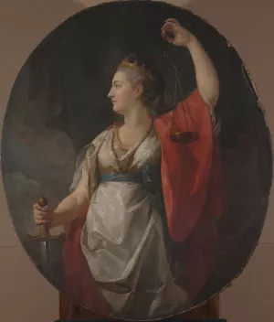 Allegory of Justice -Themis by School Of Marcello Bacciarelli Oil Painting