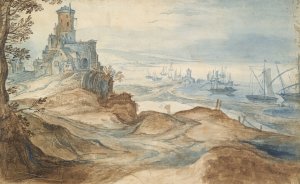 Castle on the Seashore by School Of Pieter Brueghel The Elder Oil Painting