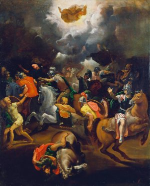 The Conversion of Saul by School Of Raphael Oil Painting
