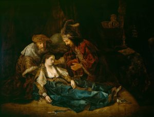 The Death Of Lucretia by School Of Rembrandt Van Rijn Oil Painting