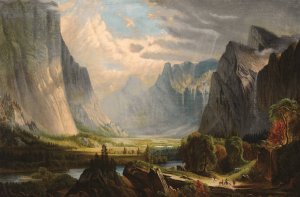 Valley Landscape by School Of Thomas Hill Oil Painting