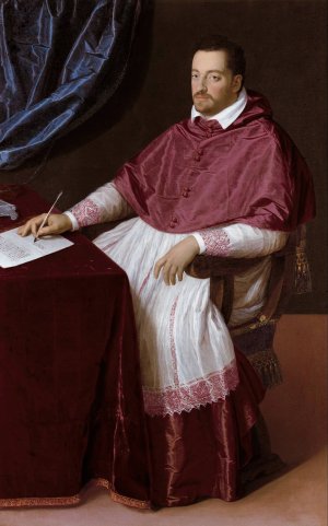Cardinal Ferdinando de'Medici, later Grand Duke Ferdinando I of Tuscany by Scipione Pulzone Oil Painting