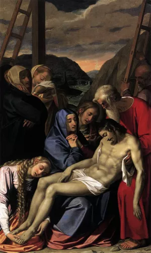 Lamentation by Scipione Pulzone Oil Painting