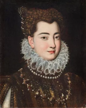 Portrait Of Clelia Farnese by Scipione Pulzone Oil Painting
