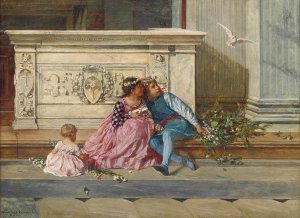 An Allegory of Peace by Scipione Vannutelli Oil Painting