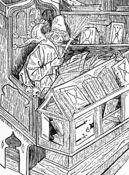 The Book Fool by Sebastian Brant - Hand-Painted Oil Painting Reproduction