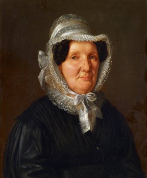 Portrait of Carolina Sophia Charlotte Linder-Lichtenhahn by Sebastian Gutzwiller Oil Painting