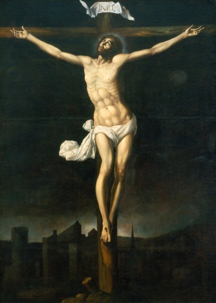 Christ On The Cross by Sebastian Lopez De Arteaga - Hand-Painted Oil Painting Reproduction