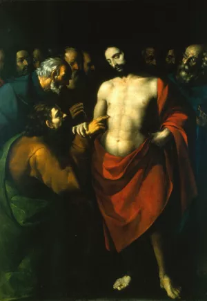 Doubting Thomas by Sebastian Lopez De Arteaga Oil Painting