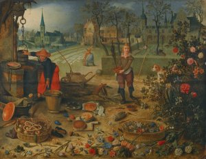 An Allegory Of Spring by Sebastian Vrancx Oil Painting