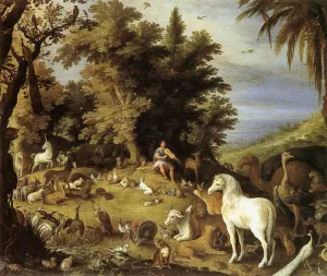 Orpheus and the Beasts by Sebastian Vrancx Oil Painting