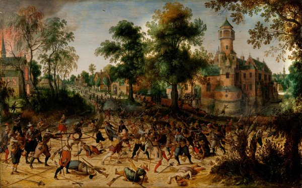 Main Product Photo of Sack of a Town  Painting by Sebastian Vrancx