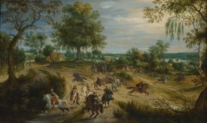 Skirmish by Sebastian Vrancx Oil Painting