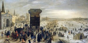 The Kranenhoofd on the Scheldt, Antwerp by Sebastian Vrancx Oil Painting