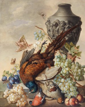 Stillleben Mit Steinamphore by Sebastian Wegmayr Oil Painting