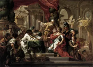 Alexander the Great in the Temple of Jerusalem by Sebastiano Conca Oil Painting