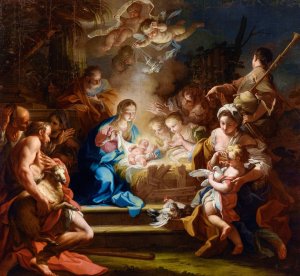 The Adoration of the Shepherds by Sebastiano Conca Oil Painting