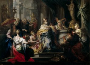 The Idolatry Of Solomon by Sebastiano Conca Oil Painting